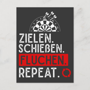 Lustiger Dart Spruch Dartscheibe Probleme Darts Mä Postcard