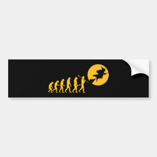 Lustiger Hexen Evolution  Bumper Sticker
