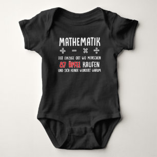 Lustiger Mathe Nerd Spruch Mathematik Schule Baby Bodysuit