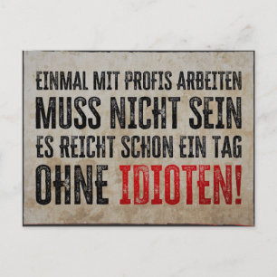 Lustiger Spruch über Arbeit und Kollegen Holiday Postcard