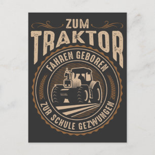 Lustiger Traktor Spruch Dorf Landwirt Bauernhof Postcard