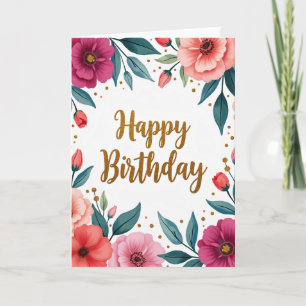 Lustrous Birthday Message Card