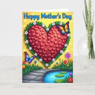 Lustrous Hearts Mothers Day Card