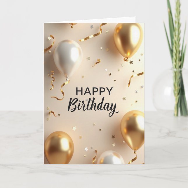 Lustrous Sphere Birthday Card (Front)