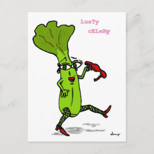 Lusty Celery Postcard