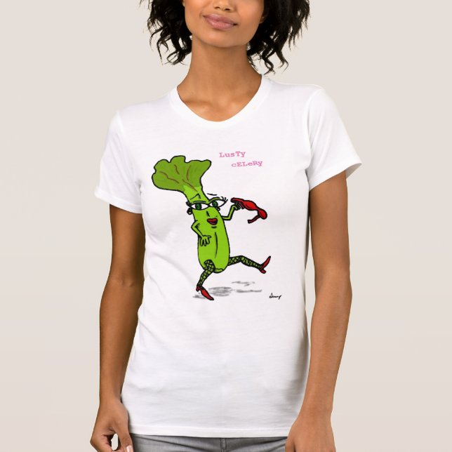 Lusty Celery Womens Casual Scoop T-Shirt (Front)