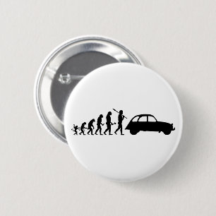 Lusy classic car 2CV evolution 6 Cm Round Badge