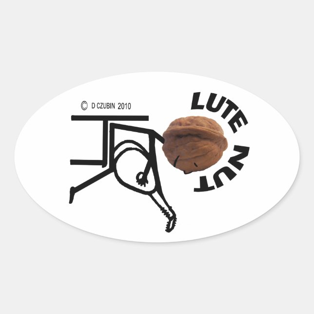 Lute Nut Oval Sticker (Front)