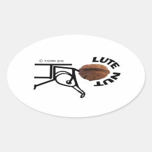 Lute Nut Oval Sticker