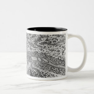 Lutetia or the first plan of Paris Two-Tone Coffee Mug