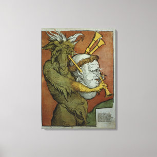 Luther as the Devil's Bagpipes, c.1535 Canvas Print