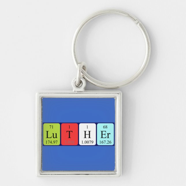 Luther periodic table name keyring (Front)