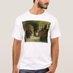 Luther Preaches using his Bible Translation T-Shirt