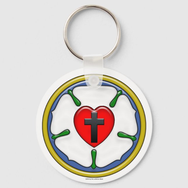 Luther Rose Embossed-Look Key Ring (Front)