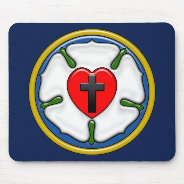 Luther Rose Embossed-Look Mouse Pad (Front)