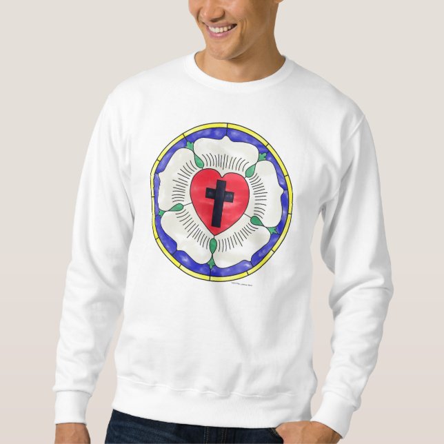 Luther Rose Stained Glass Window Sweatshirt (Front)
