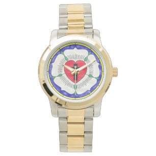 Luther Seal Stained Glass Two-Tone Mens Watch