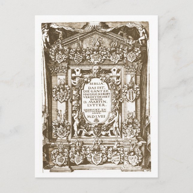Luther Wittenberg 1558 Postcard (Front)