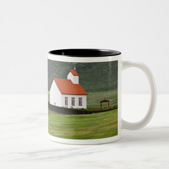 Lutheran Church, Iceland Two-Tone Coffee Mug (Right)