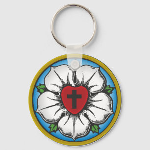 Lutheran Rose Key Ring