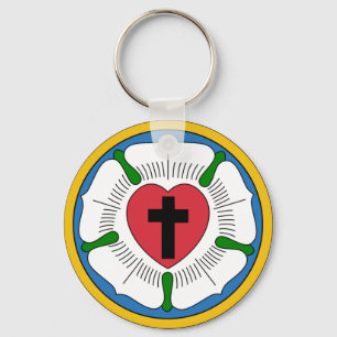 Lutherrose Luther Rose Lutheranism Martin Luther  Key Ring