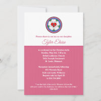 Luther's Rose Holy Cross Invitation Pink