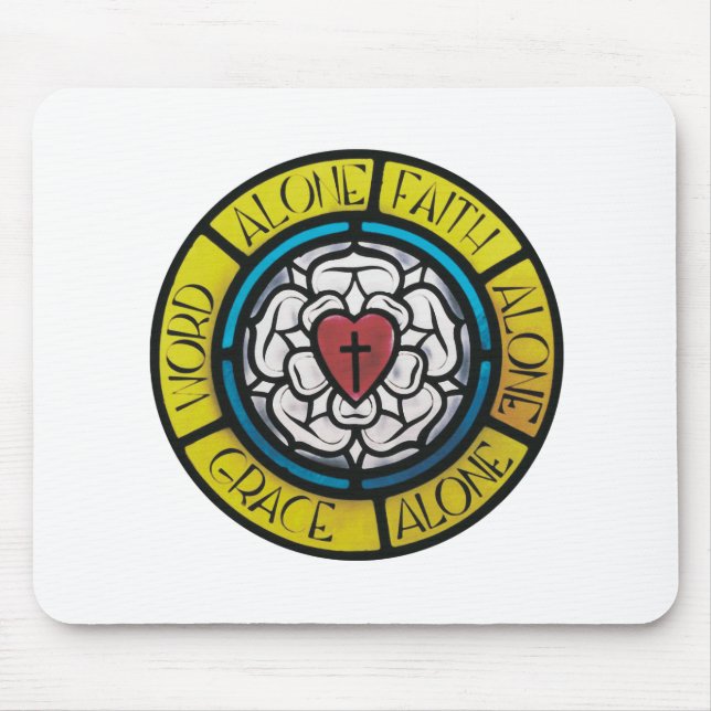 Luther's Rose Mousepad (Front)