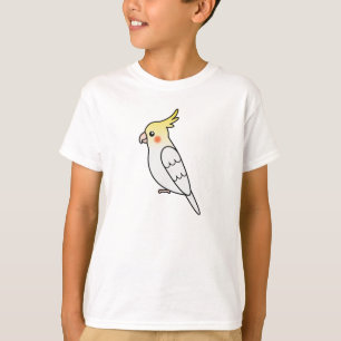 Lutino Cartoon Cockatiel Parrot Bird T-Shirt