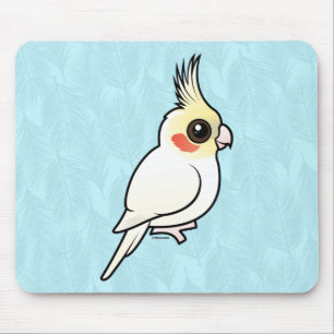 Lutino Cockatiel Mouse Pad