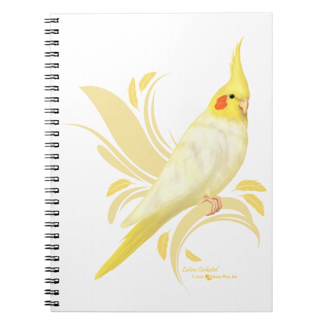 Lutino Cockatiel Notebook (Front)