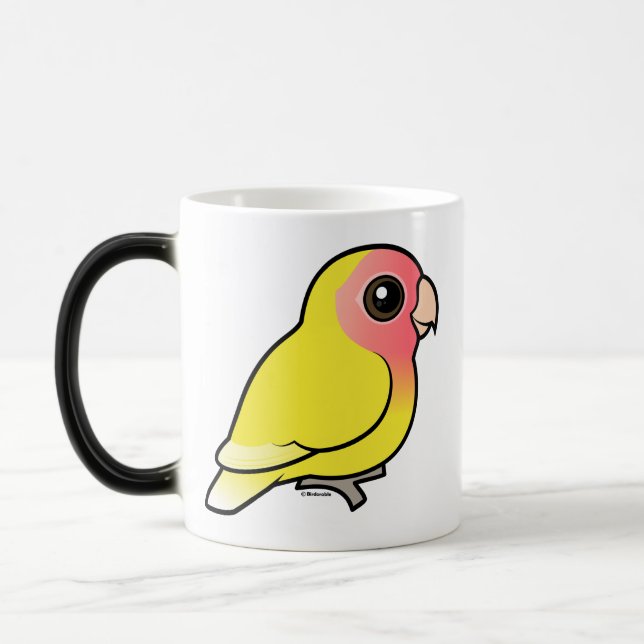 Lutino Peach-faced Lovebird Magic Mug (Left)