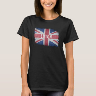 Luton United Kingdom British Flag Vintage UK Souv T-Shirt