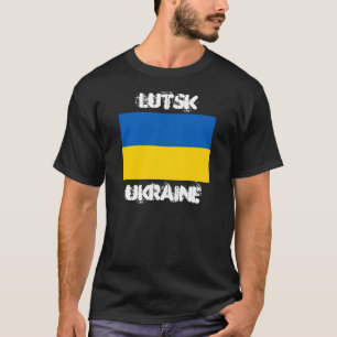 Lutsk, Ukraine with Ukrainian flag T-Shirt