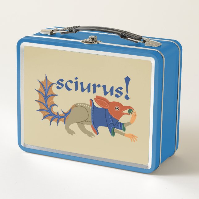 Luttrell Psalter "Squirrel" Metal Lunchbox (Front)