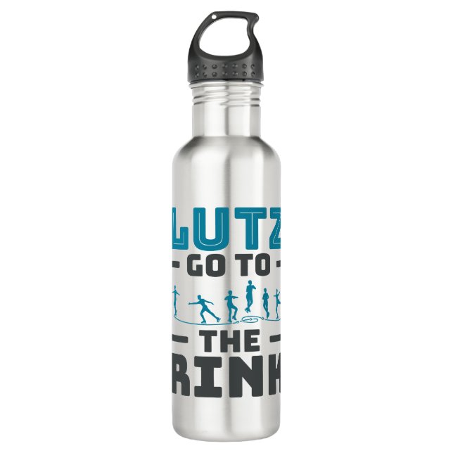Lutz Go to the Rink Figure Skating Skater Men 710 Ml Water Bottle (Front)