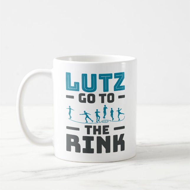 Lutz Go to the Rink Figure Skating Skater Men Coffee Mug (Left)