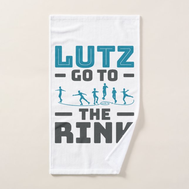 Lutz Go to the Rink Figure Skating Skater Men Hand Towel (Hand Towel)