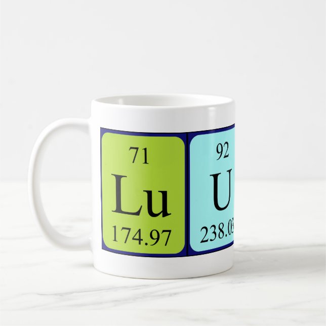 Luukas periodic table name mug (Left)