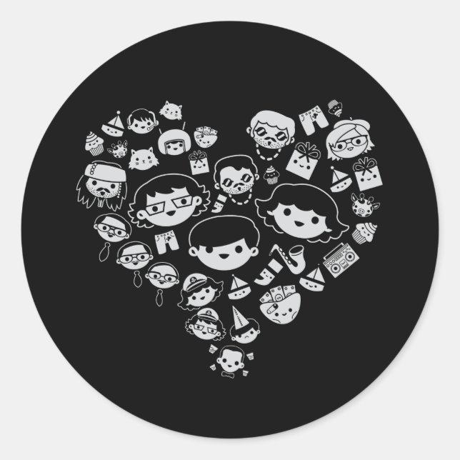 Luv 2 classic round sticker (Front)