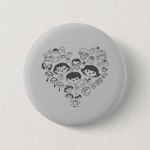 Luv 6 Cm Round Badge