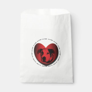 Luv-A-Bull American Bulldog Pit Bull Heart Favour Bags