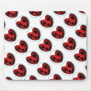 Luv-A-Bull American Bulldog Pit Bull Heart Mouse Pad