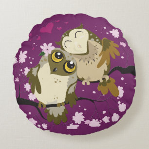 Luv Birds Round Pillow