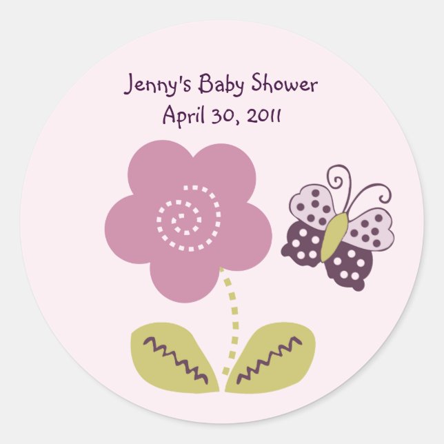 Luv Bug/Ladybug/Butterfly2 Sticker/Label/Seal Classic Round Sticker (Front)