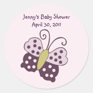 Luv Bug/Ladybug/Butterfly Sticker/Label/Seal Classic Round Sticker
