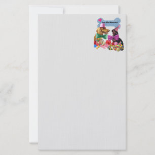 Luv My Weenies Matching Grey Stationery