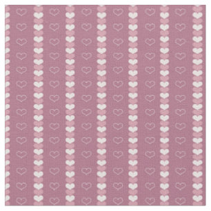 Luv to Quilt (mauve hearts) Cotton (56") Fabric