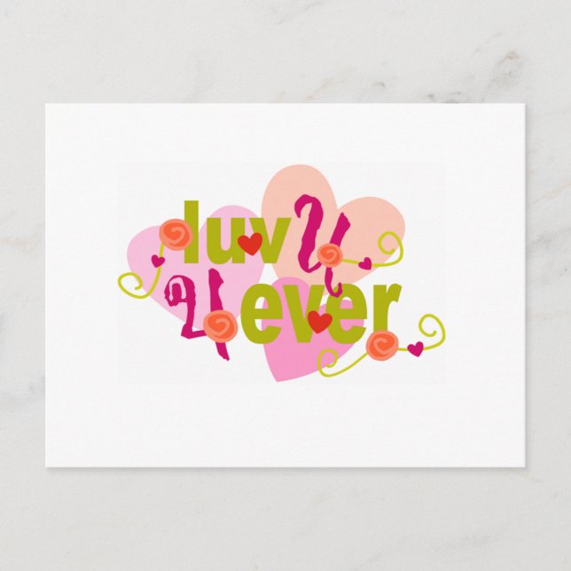 luv u 4ever postcard (Front)
