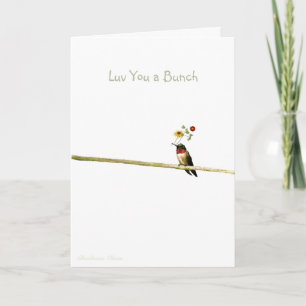 Luv You a Bunch: Happy Valentine's Day Holiday Card