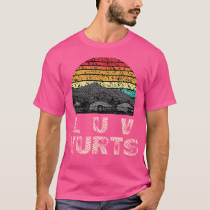 Luv Yurts Love Camping Retro Valentines Day Camper T-Shirt